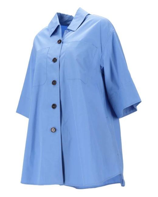 Max Mara Blue Adam Buttoned Shirt