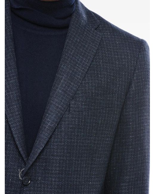 Corneliani Blue Single-Breasted Blazer Jacket for men