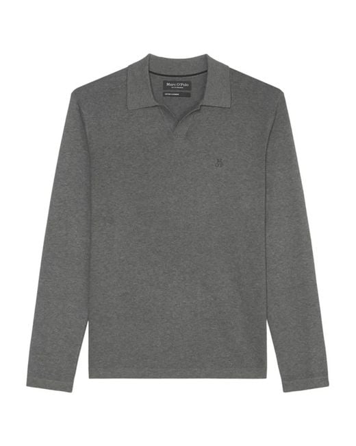 Marc O' Polo Gray Long-Sleeve Polo Sweater for men