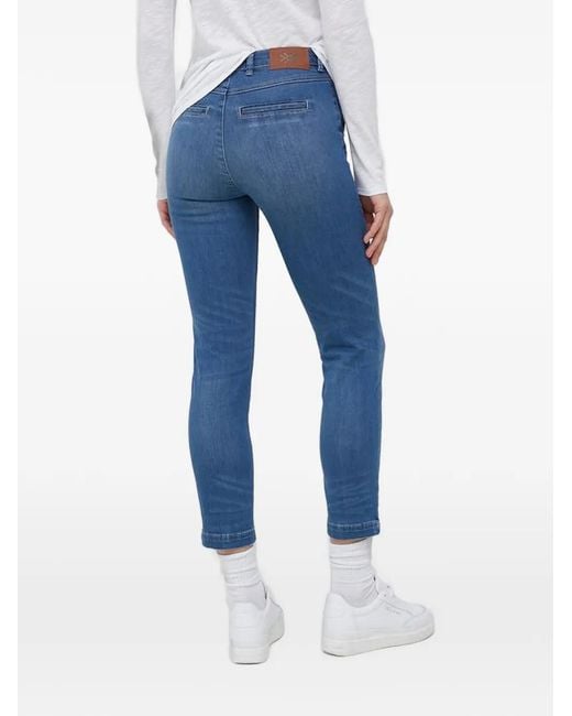 Benetton Blue Logo-Patch Jeans