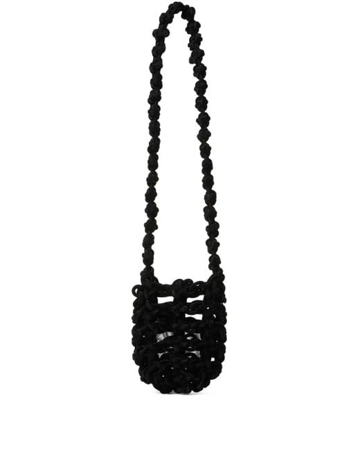 Kara White Knot Shoulder Bag