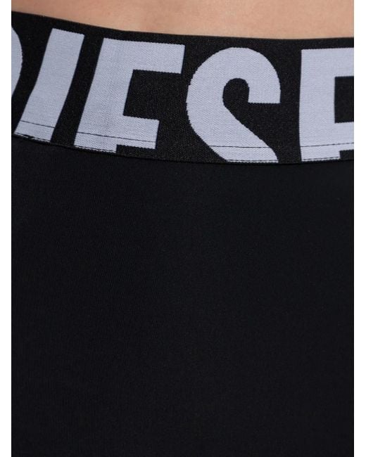 DIESEL Black Adeline Logo-Waistband Leggings