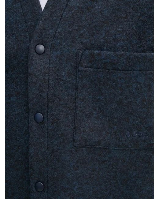 Giacca Con Tasca Applicata di A.P.C. in Blue da Uomo