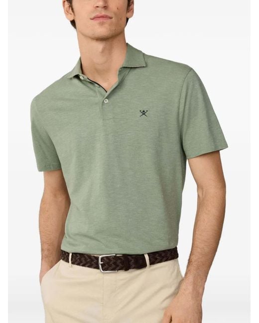 Hackett Green Embroidered Classic-Fit Polo Shirt for men