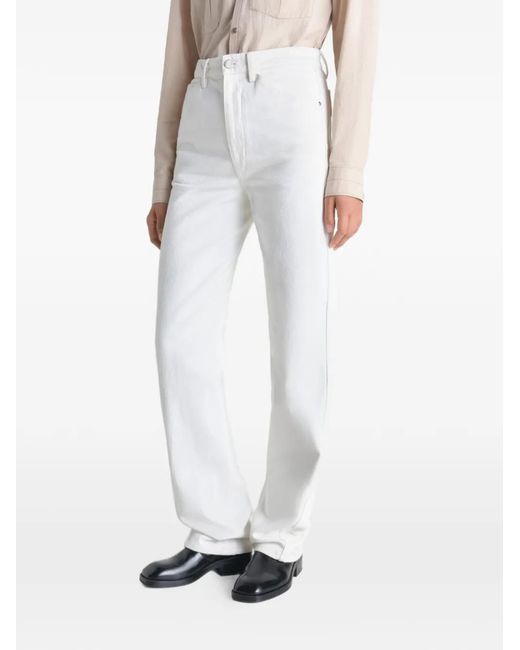 Lemaire White Five Pockets Twisted Jeans