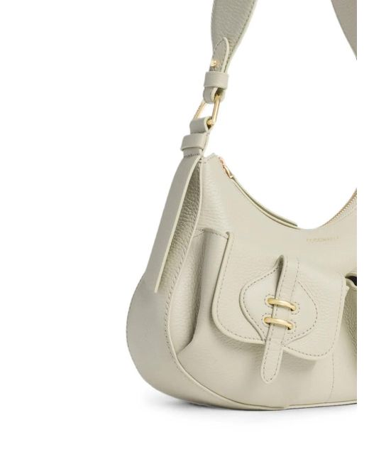 Coccinelle Natural Small Mavery Pocket-Detail Shoulder Bag