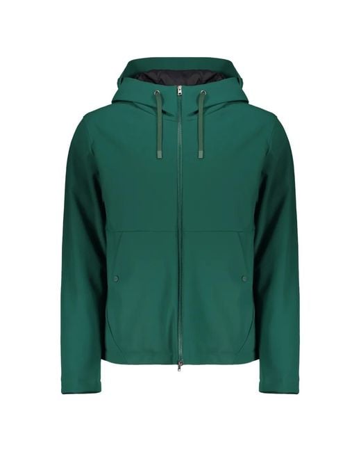 Herno Green Hooded Down-Filled Puffer Jacket for men