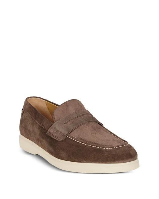 Baldinini Brown Suede Penny Loafers for men
