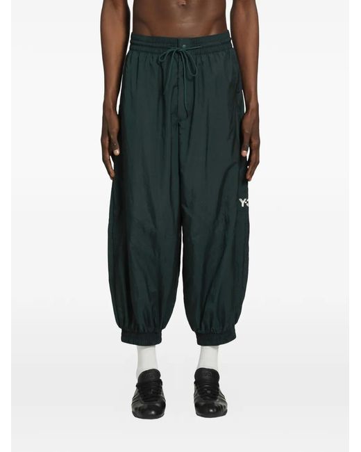 Y-3 Green Drawstring Track Pants for men