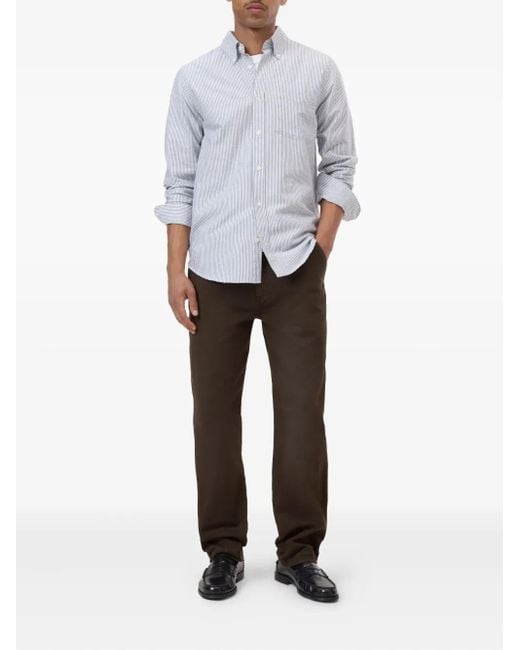 Closed White Striped Button-Down Shirt for men
