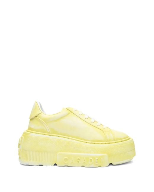 Casadei Yellow Nexus Platform Sneakers