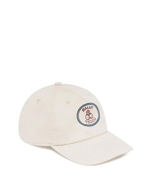 Bally White Tennis Embroidery Baseball Hat for men