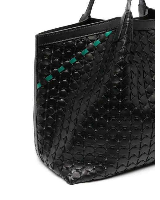 Serapian Black Textured Shoulder Bag