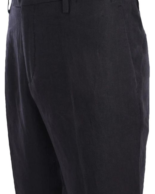 Boglioli Blue Linen Trousers for men