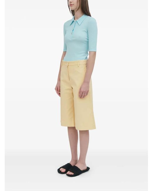 Rosetta Getty Polotop Met Knoopsluiting in het Blue