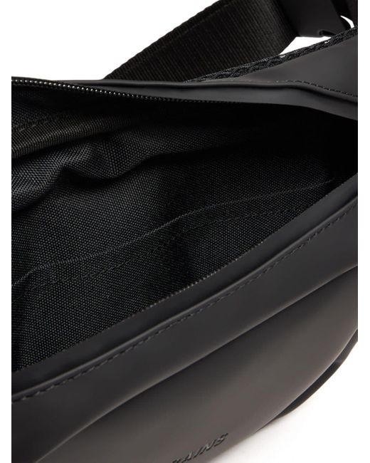 Rains Black Logo-debossed Waterproof Belt Bag