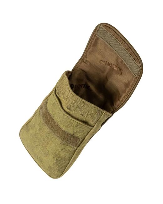 Supreme Green Jacquard Neck Pouch