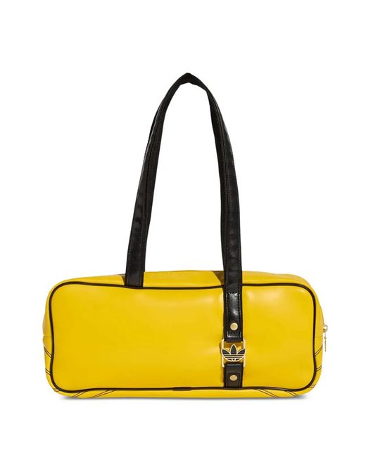 Adidas Yellow Logo-Detail Shoulder Bag