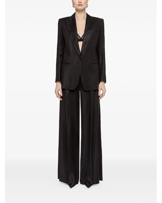 Nissa Black Single-Breasted Blazer