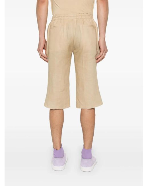 メンズ Kiton リネン ショートパンツ Natural