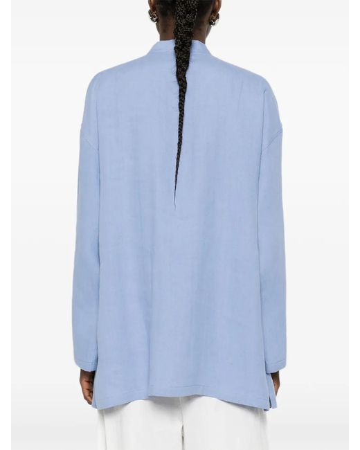 Giorgio Armani Blue V-Neck Shirt