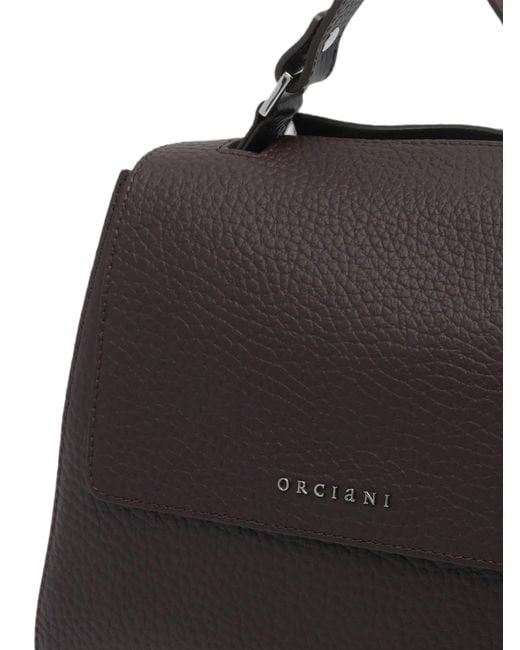 Orciani Black Sveva Pebbled Leather Clutch Bag