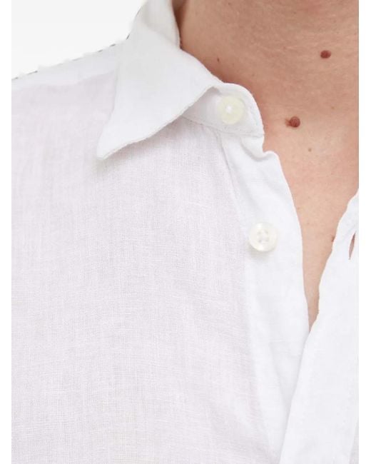 Benetton White Button-Down Shirt for men