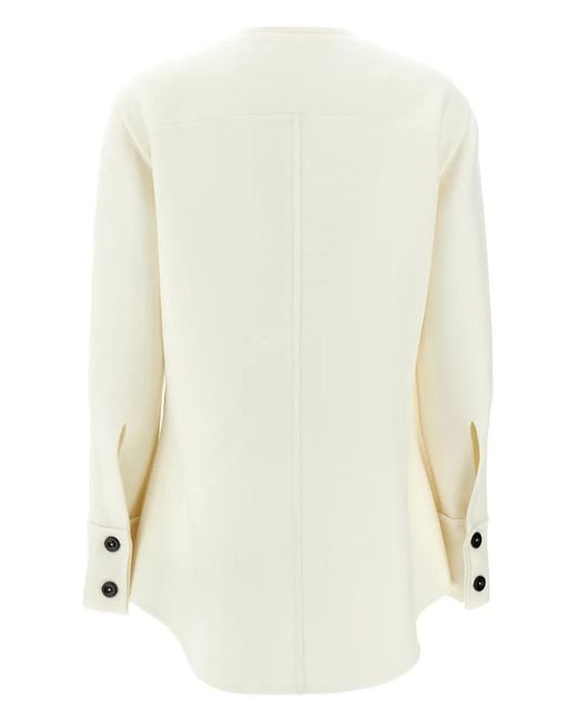 Jil Sander Natural Wool Coat