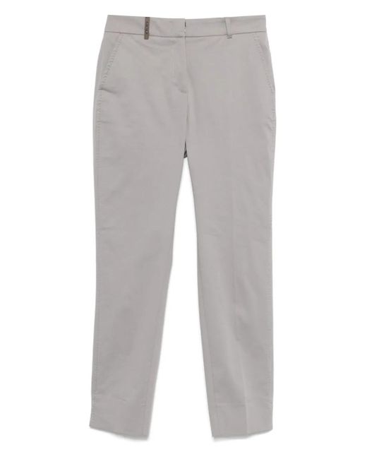 Peserico Broek Met Toelopende Pijpen in het Gray