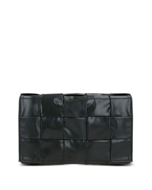 Bottega Veneta Black Maxi Intrecciato Leather Crossbody Bag for men