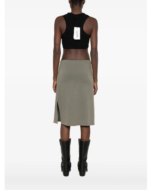 Jean Paul Gaultier Black Logo-Detail Cropped Top