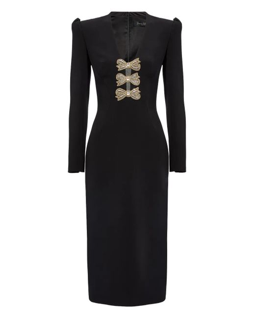 Jenny Packham Carina ビジュートリム ドレス Black