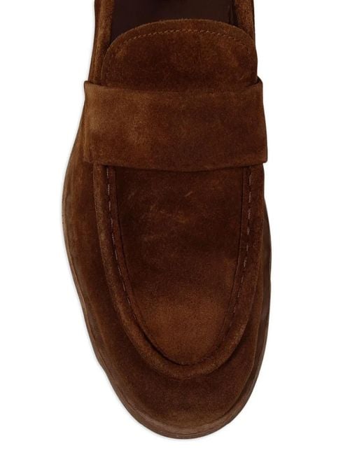 Officine Creative Brown Leather Loafers for men