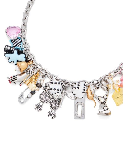 ネックレス・ペンダント Sticker Charm Necklace - Marc Jacobs - l - Silver Marc Jacobs Sticker Charm Statement Necklace in Metallic | Lyst