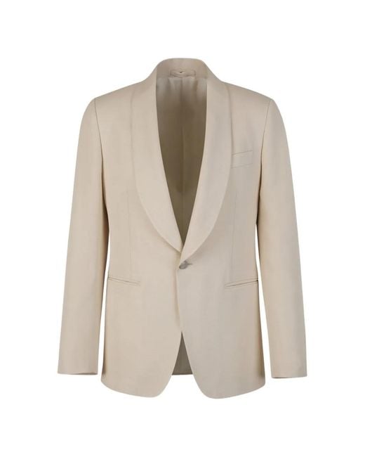 Lardini White Buttoned Single-Breasted Blazer for men