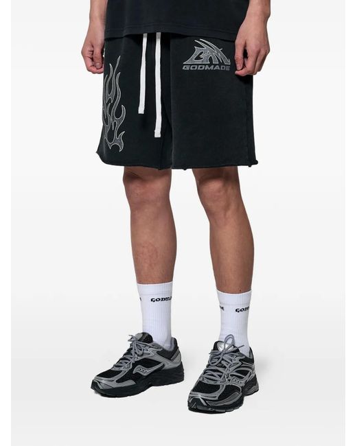 Bermudas Con Logo Estampado GODMADE de hombre de color Black