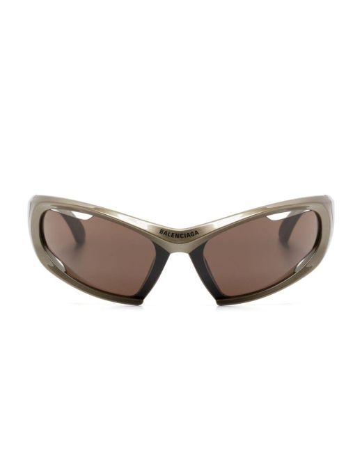 Balenciaga Gray Dynamo Oversize-frame Sunglasses