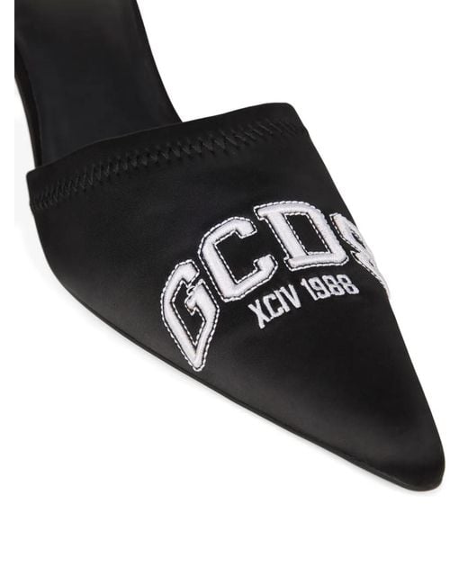 Gcds White Logo-Embroidered Mules