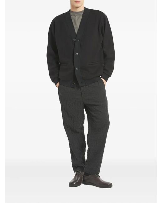 Barena Black V-neck Buttoned Cardigan for men