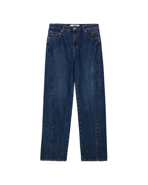 Jean À Poches Multiples MSGM en coloris Blue