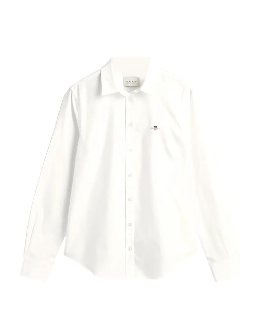 Gant White Buttoned Logo Shirt