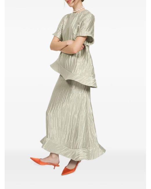 Rosie Assoulin White Ride The Wave Blouse