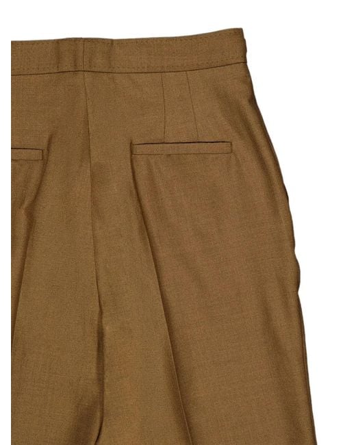 Gabriela Hearst Brown Vesta Side-Buckle Trousers