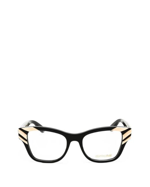 Roberto Cavalli Black Square-Frame Glasses