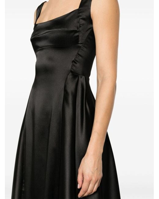 Atu Body Couture Black Satin-finish Sleeveless Dress