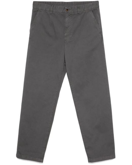 Dolce & Gabbana Gray Straight-Leg Trousers for men