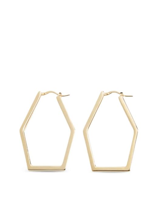 LaDoubleJ White Portal Geometric Hoop Earrings