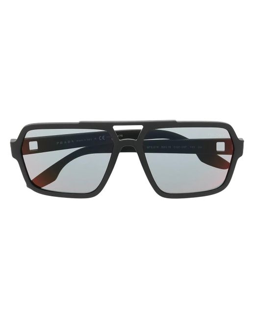Prada Black Tinted Navigator Sunglasses for men