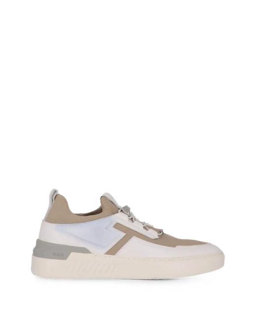 Tod's White T-Logo Toggle-Fastening Sneakers for men