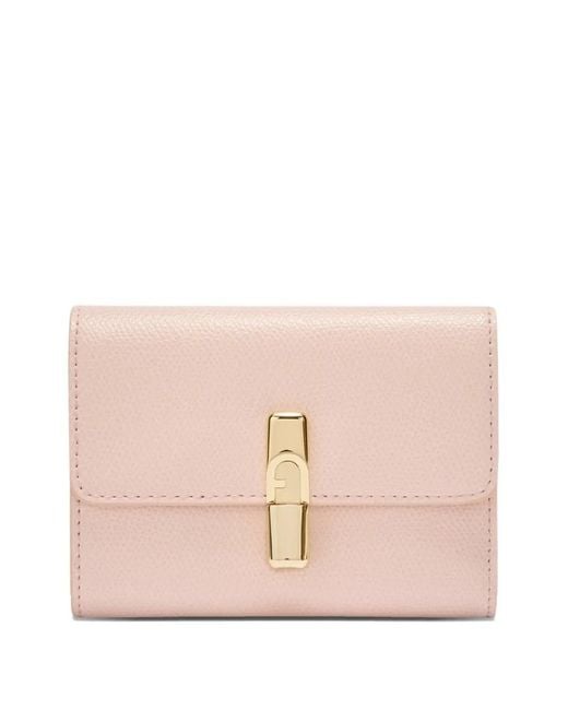 Furla Pink Small Iride Zip-Fastening Compact Wallet